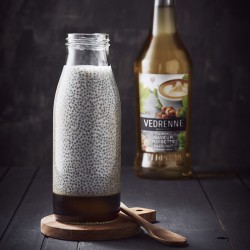 ICED HAZELNUT AND CHIA SEED LATTE